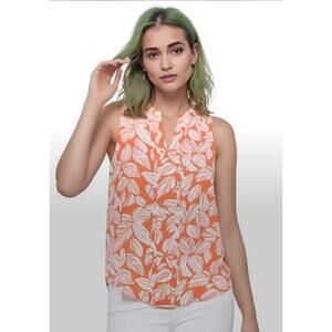 41 Hawthorn Stitch Fix tropical print orange tank size small Resort wear office